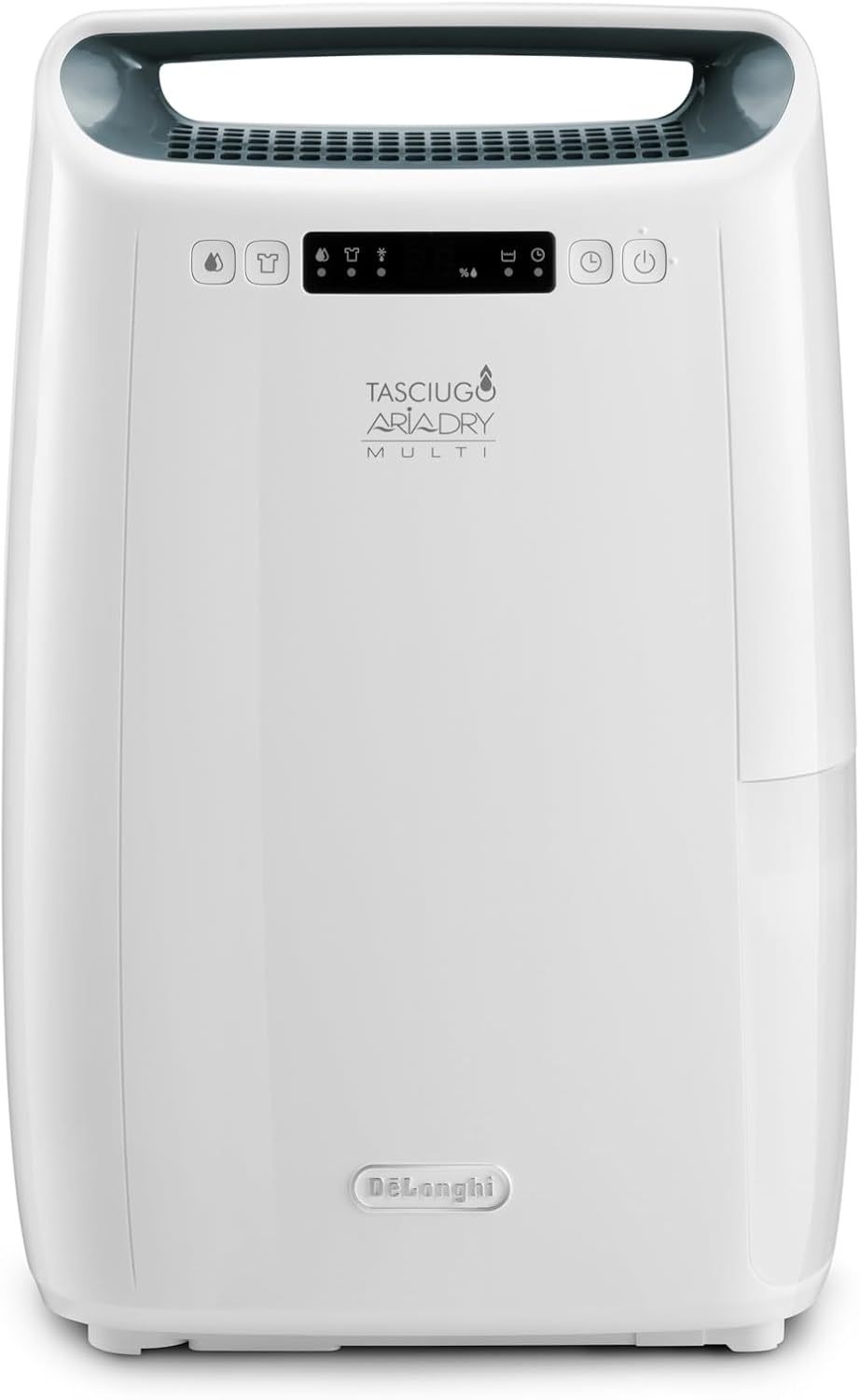 DeLonghi AriaDry DEXD216RF, deumidificatore multiuso elimina lumidita a casa con filtrazione a 3 azioni, funzione di asciugatura, umidificazione 16L giorno, R290, serbatoio acqua rimovibile, bianco-Frameare