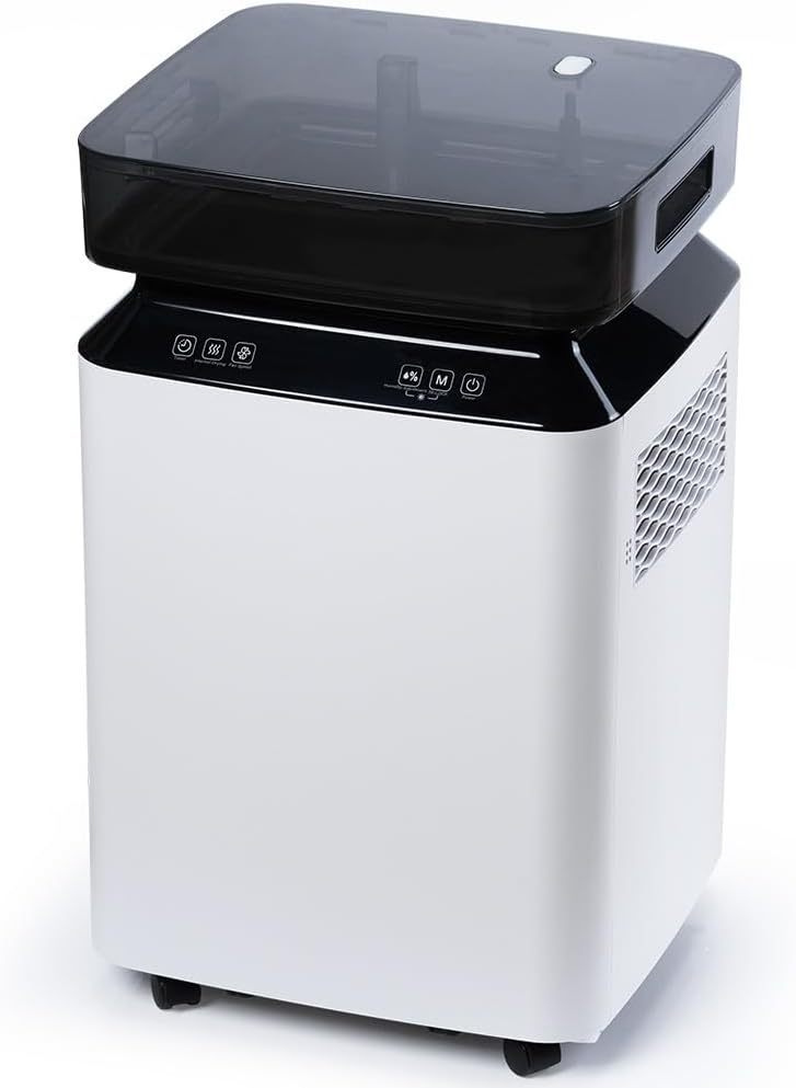 Deumidificatore Industriale Professionale Elettrico: 80L 24h per Grandi Ambienti 170 m2Pompa Scarico Continuo Antimuffa Portatile con Ruote per Casa Bagno Ufficio Garage Cantina Stanza Armadio-Frameare