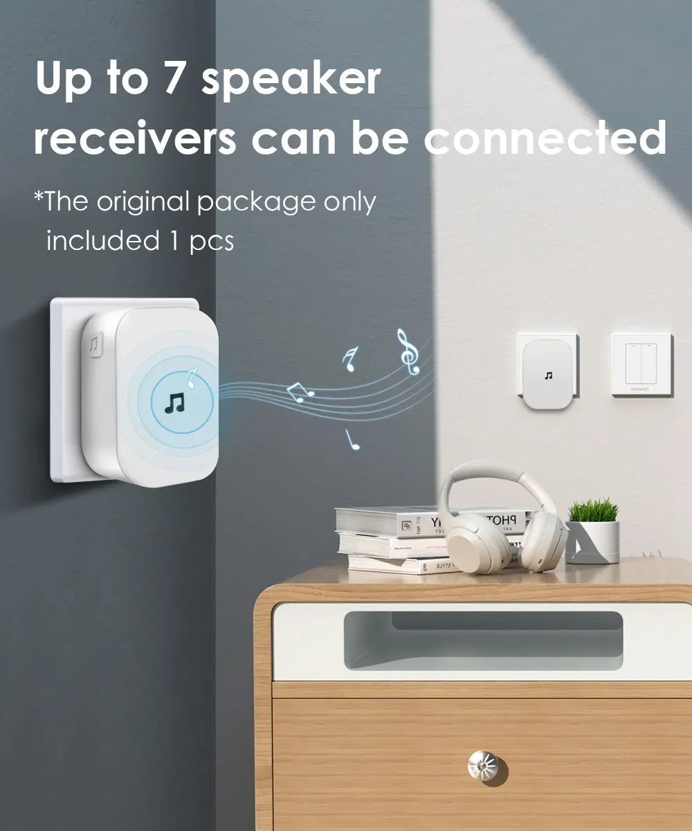 2K HD Smart Wireless Doorbell (Support Alexa、Google)