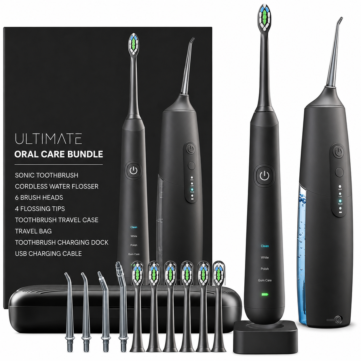 Sonic Electric Toothbrush & Water Flosser Combo