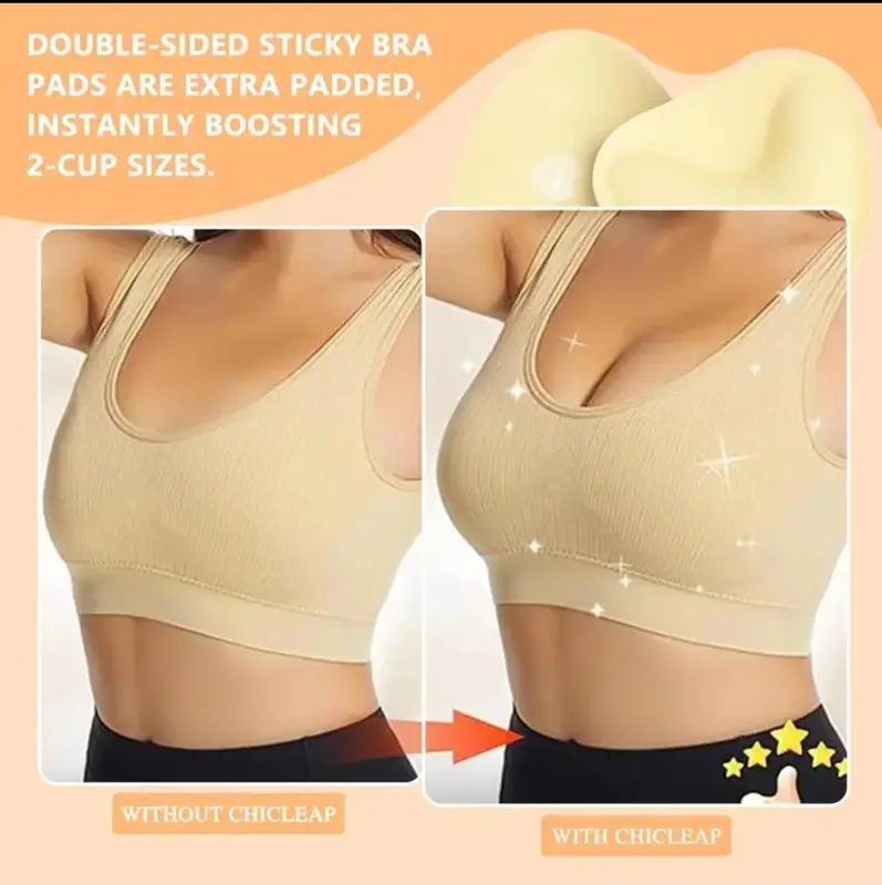 SNOWY Sticky Inserts Bra - Instant Boost Sticky Inserts By SNOWY Reusable Invisible Chest Pad, Soft Comfortable Silicone Chest P
