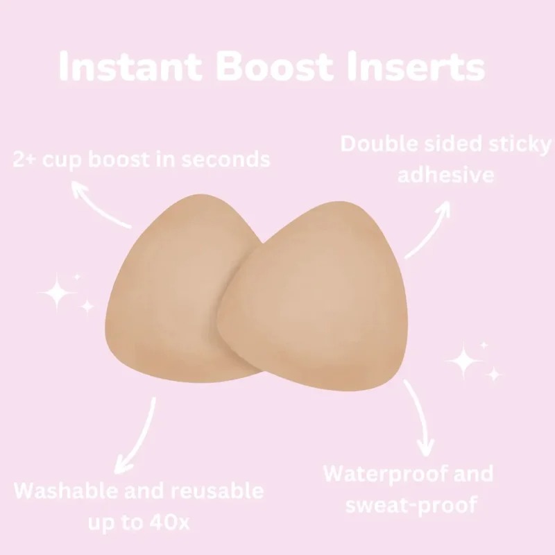 SNOWY Sticky Inserts Bra - Instant Boost Sticky Inserts By SNOWY Reusable Invisible Chest Pad, Soft Comfortable Silicone Chest P
