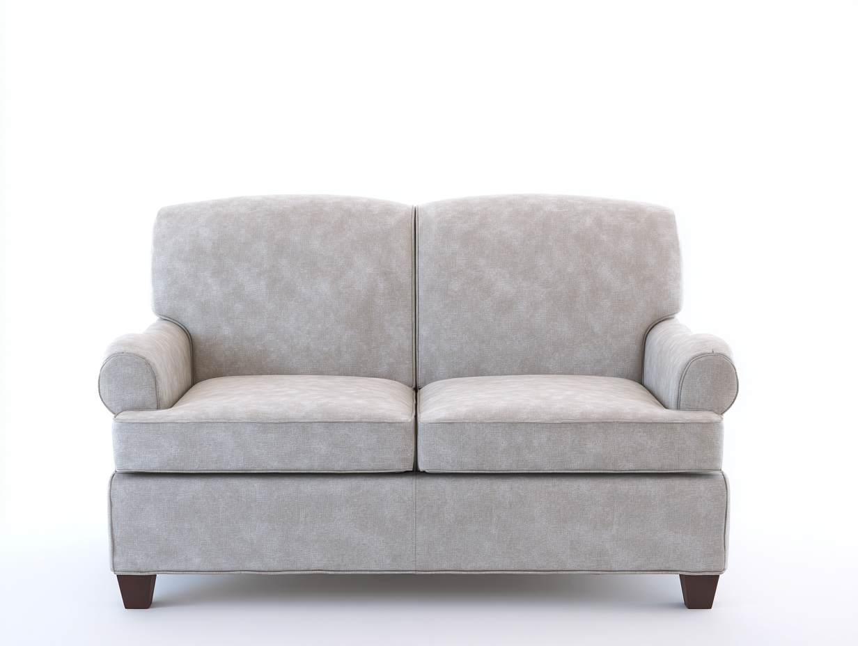 Divano a due posti in tessuto 170x90x85 cm - beige - per soggiorno - stile moderno-Sereneist