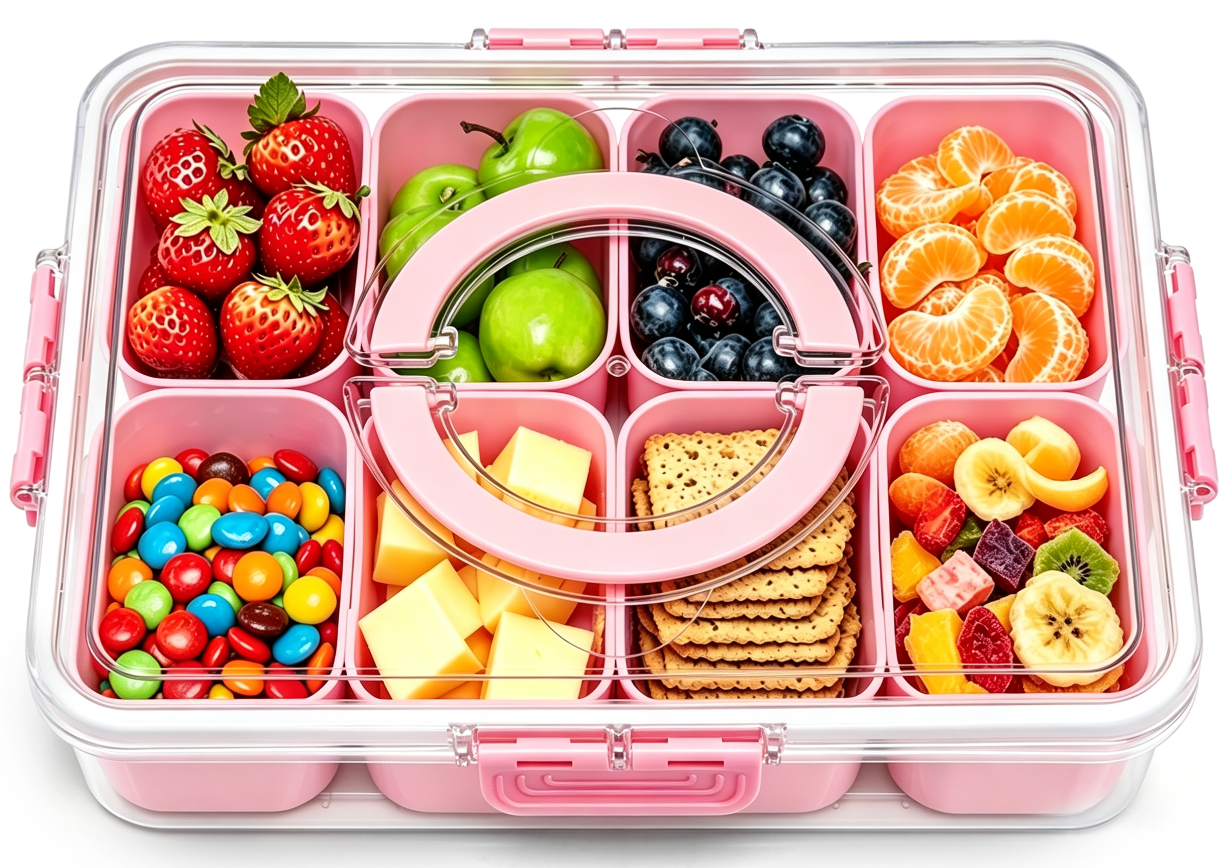 Pure Future 8-Compartment Snackle Box Container (Model: B0H7HV6FT5)