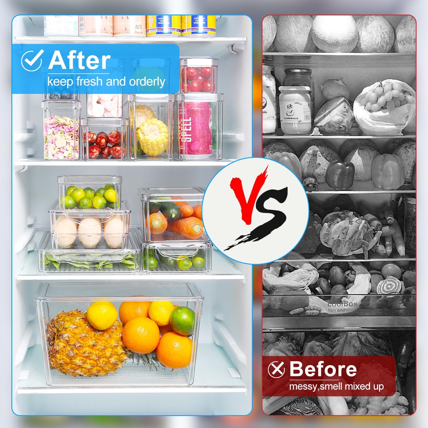 Pure Future 2-Pack Fridge Organizers and Storage (Holds 30 Eggs) - Model: B0BMPC67RQ