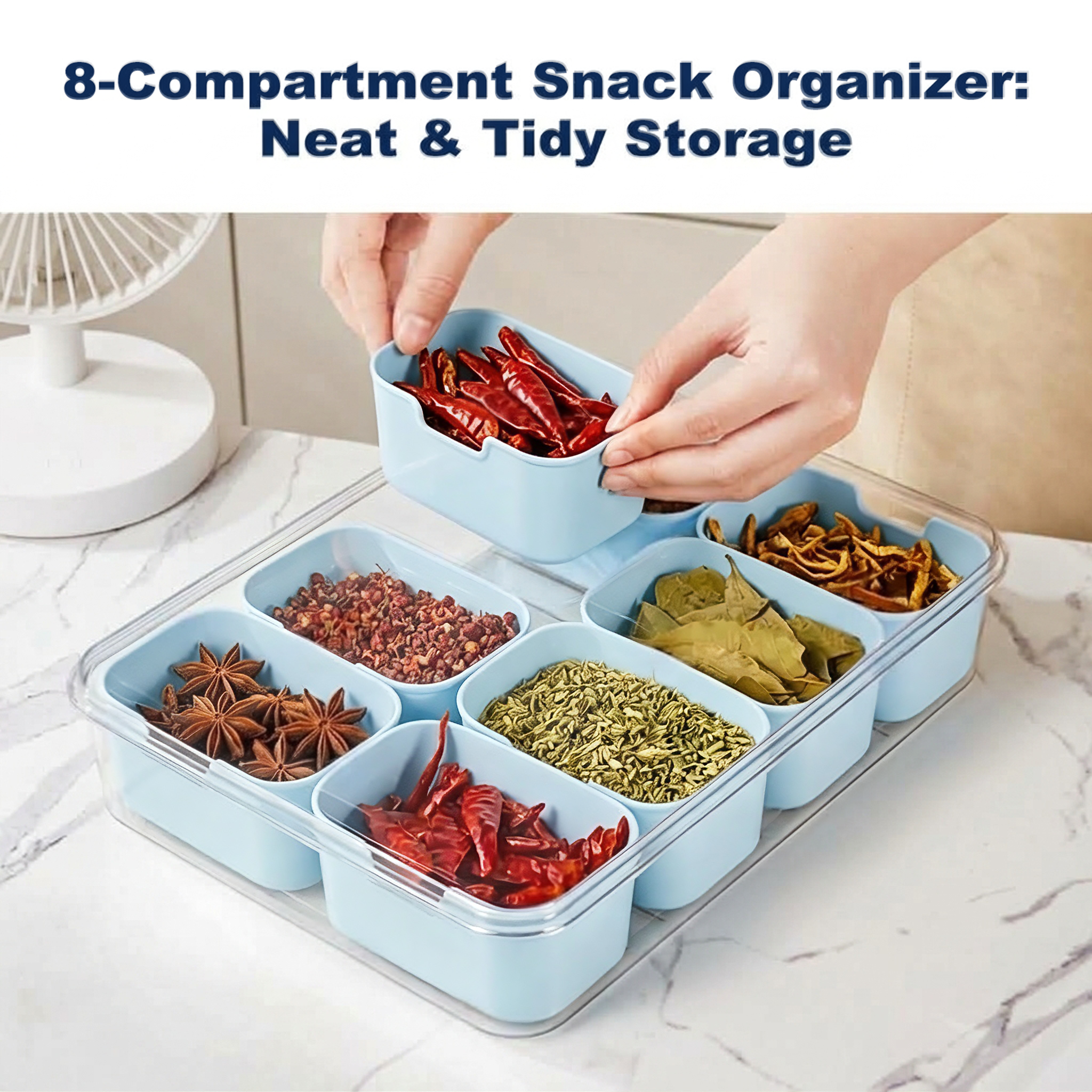 [Copy]Pure Future 8-Compartment Snackle Box Container (Model: B0H7J16S8Q)