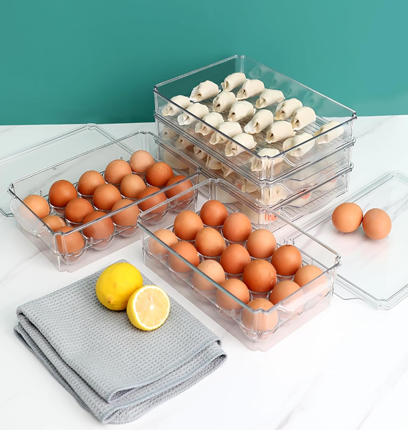 Pure Future 2-Pack Fridge Organizers and Storage (Holds 30 Eggs) - Model: B0BMPC67RQ