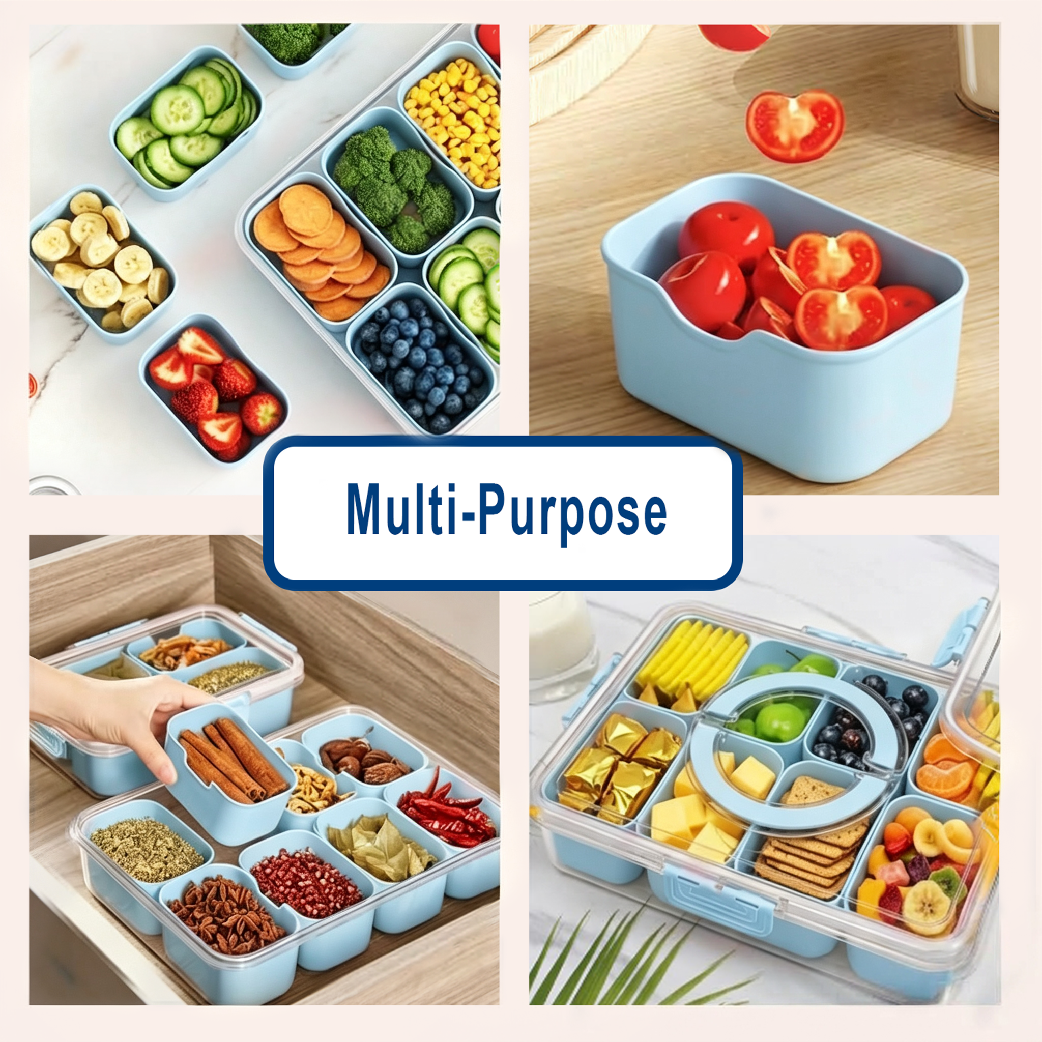 [Copy]Pure Future 8-Compartment Snackle Box Container (Model: B0H7J16S8Q)