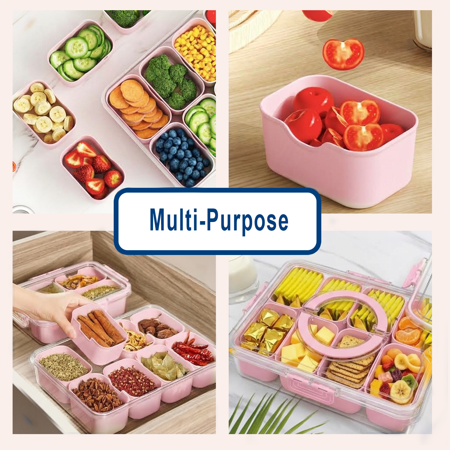 Pure Future 8-Compartment Snackle Box Container (Model: B0H7HV6FT5)