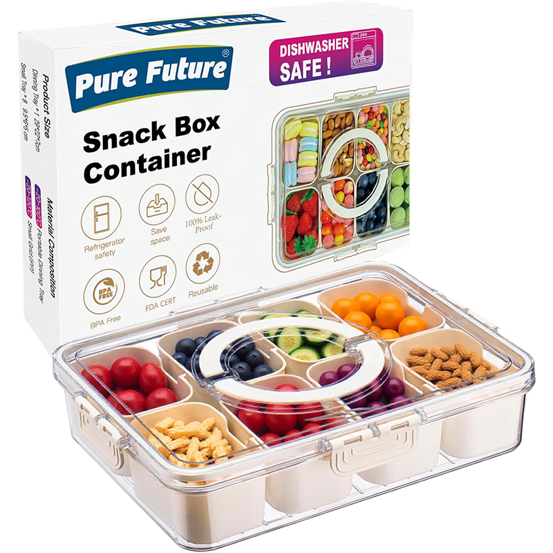 Pure Future Snackle Box Container with Handle (True Dishwasher Safe) - Model: B0FH4NGVSR