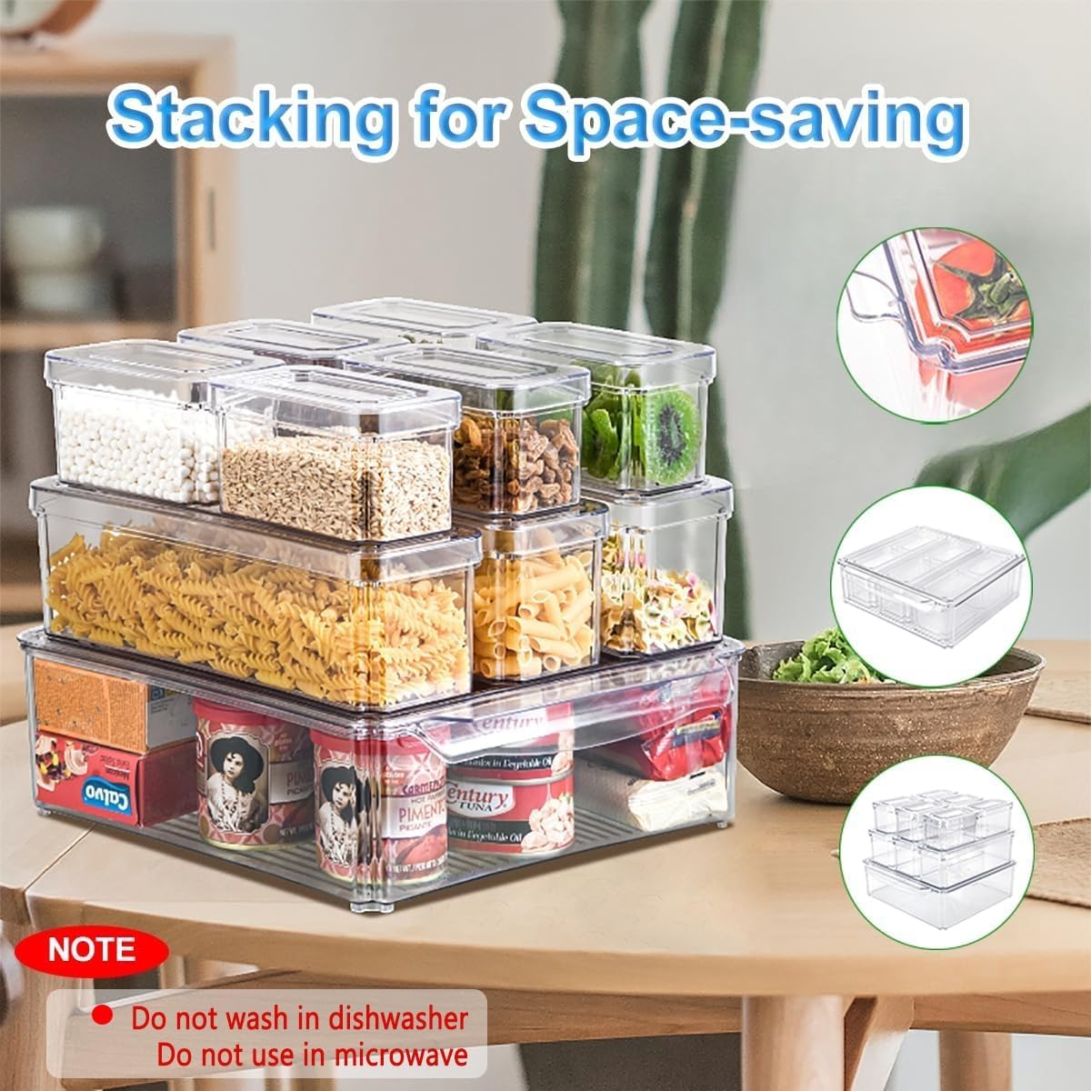 KUMD 10-Pack Stackable Fridge Organizers and Storage- Model: B0C4SNSHHB
