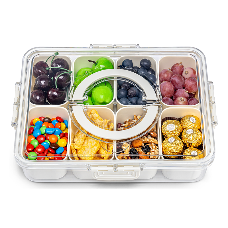 Pure Future 8-Compartment Snackle Box Container (Model: B0D9LW4X4Q)