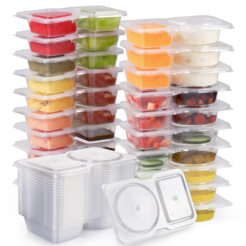 Pure Future Double Compartment Snack Containers 20-Pack  (Model:B0F17DD8LT)