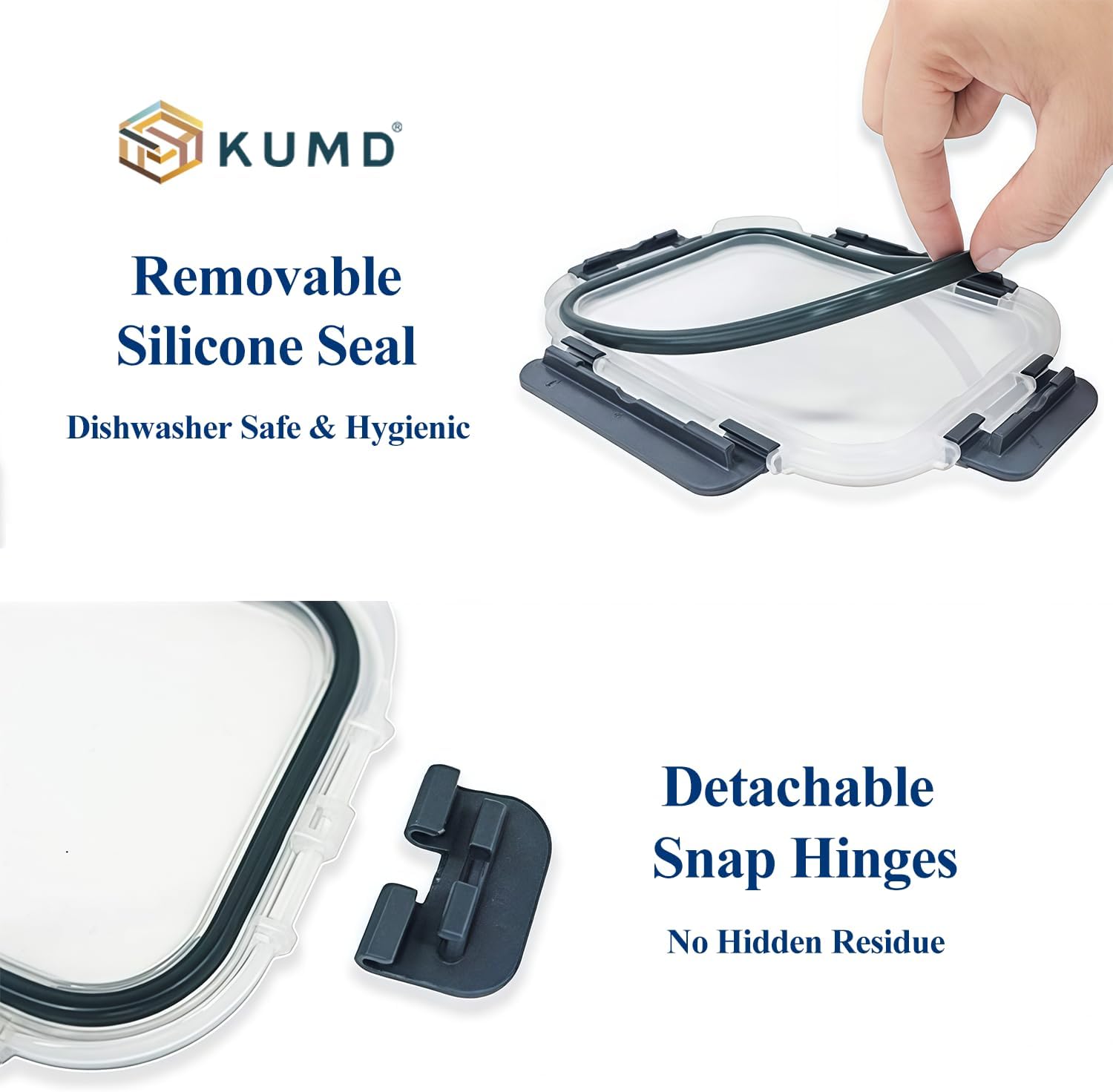 KUMD 16-Piece Set (8-Pack) Borosilicate Glass Storage Containers (Model:B0FN7RMLHM)