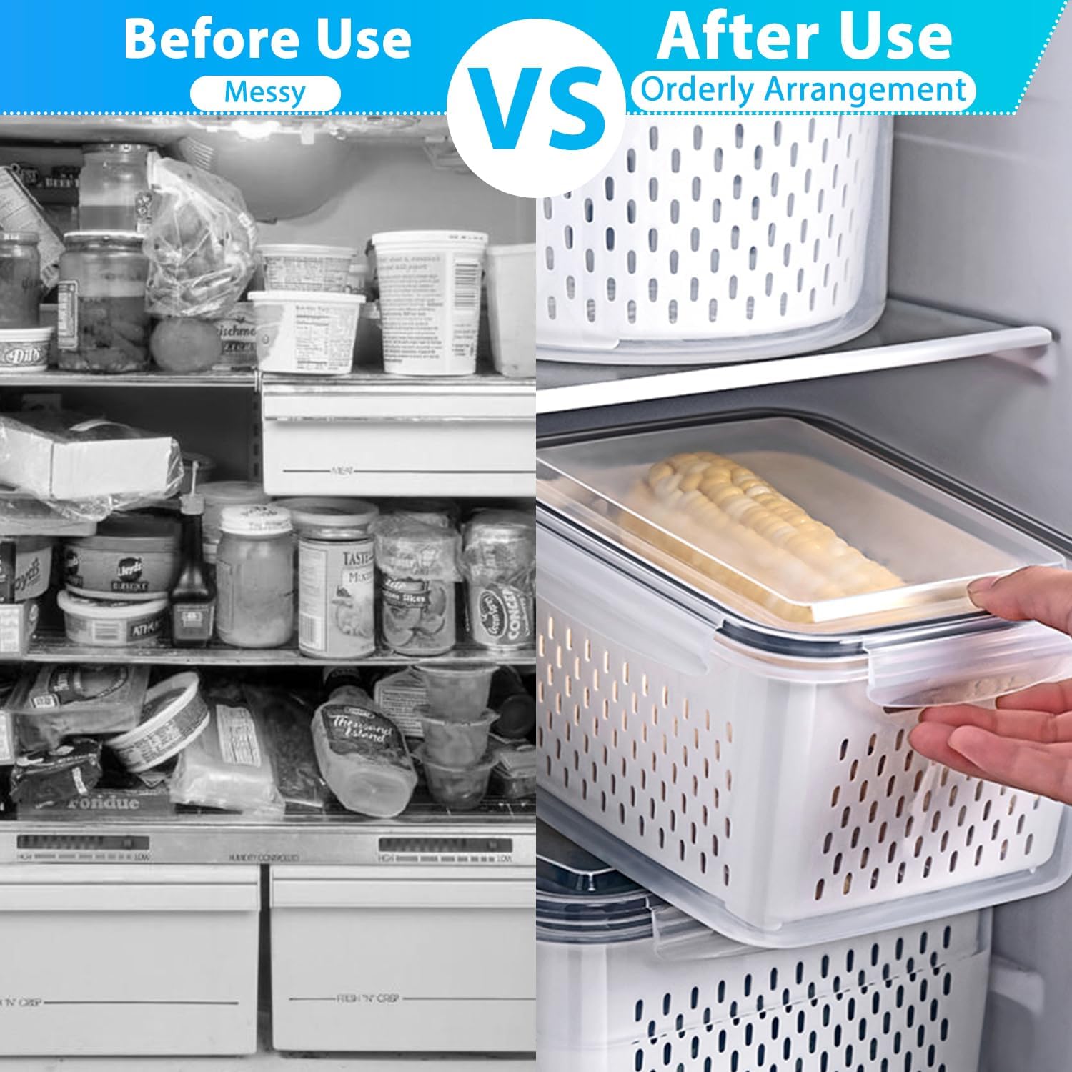 KUMD 24-Piece Airtight Fruit Storage Containers Set - Model: B0F136GJHH