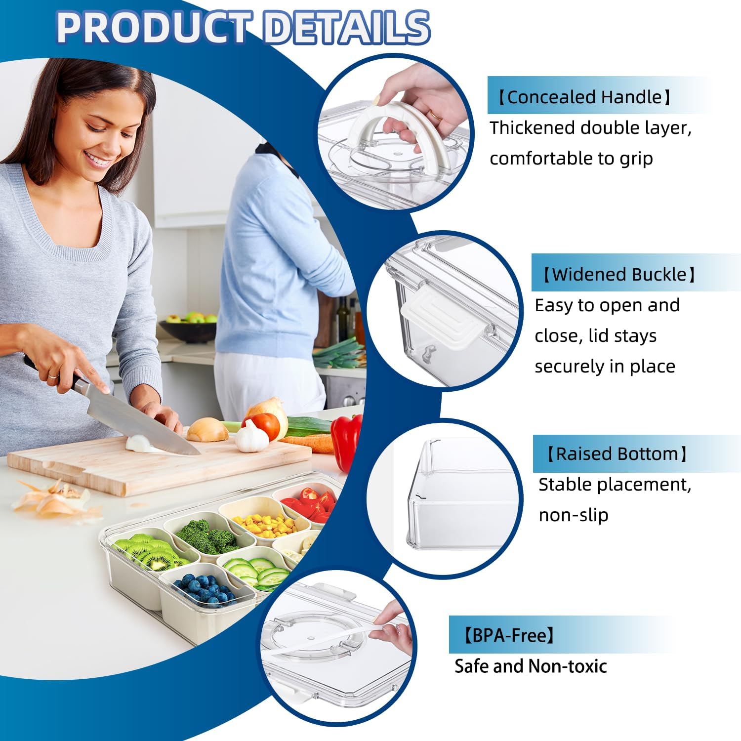 Pure Future Snackle Box Container with Handle (True Dishwasher Safe) - Model: B0FH4NGVSR