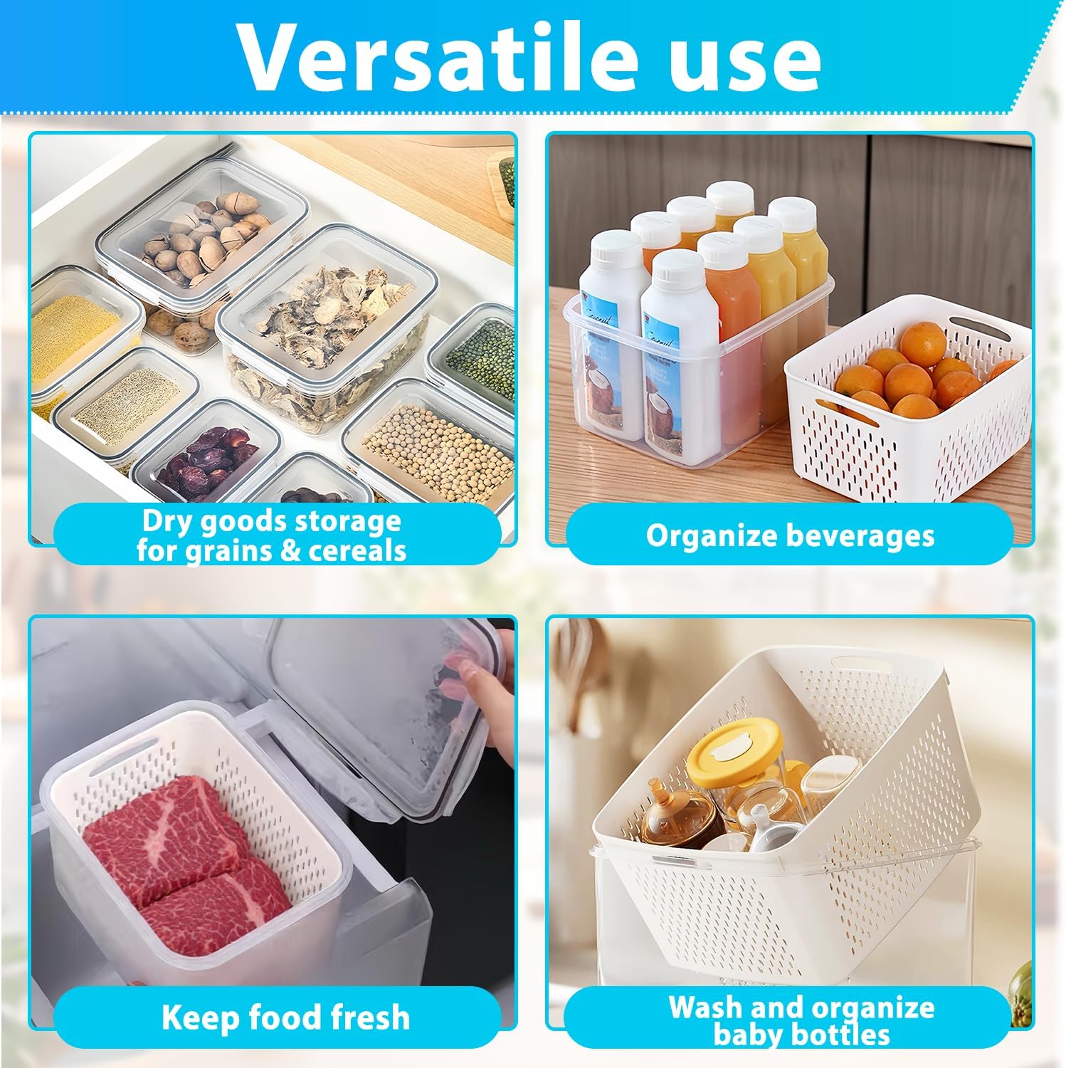 KUMD 24-Piece Airtight Fruit Storage Containers Set - Model: B0F136GJHH