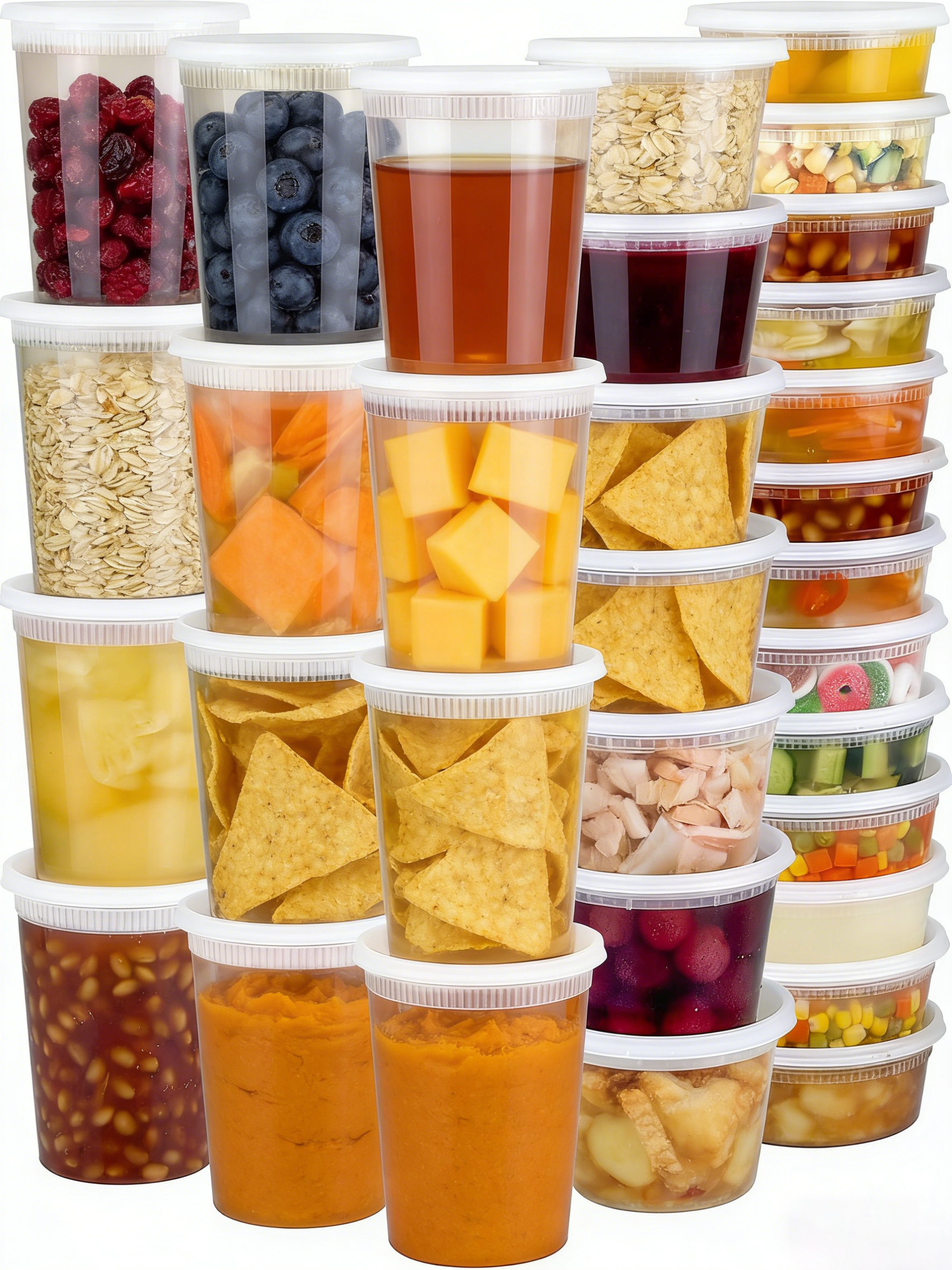 Pure Future 60 Sets (120-Pack) Deli Containers with Lids - Model: B0GCYCV98M