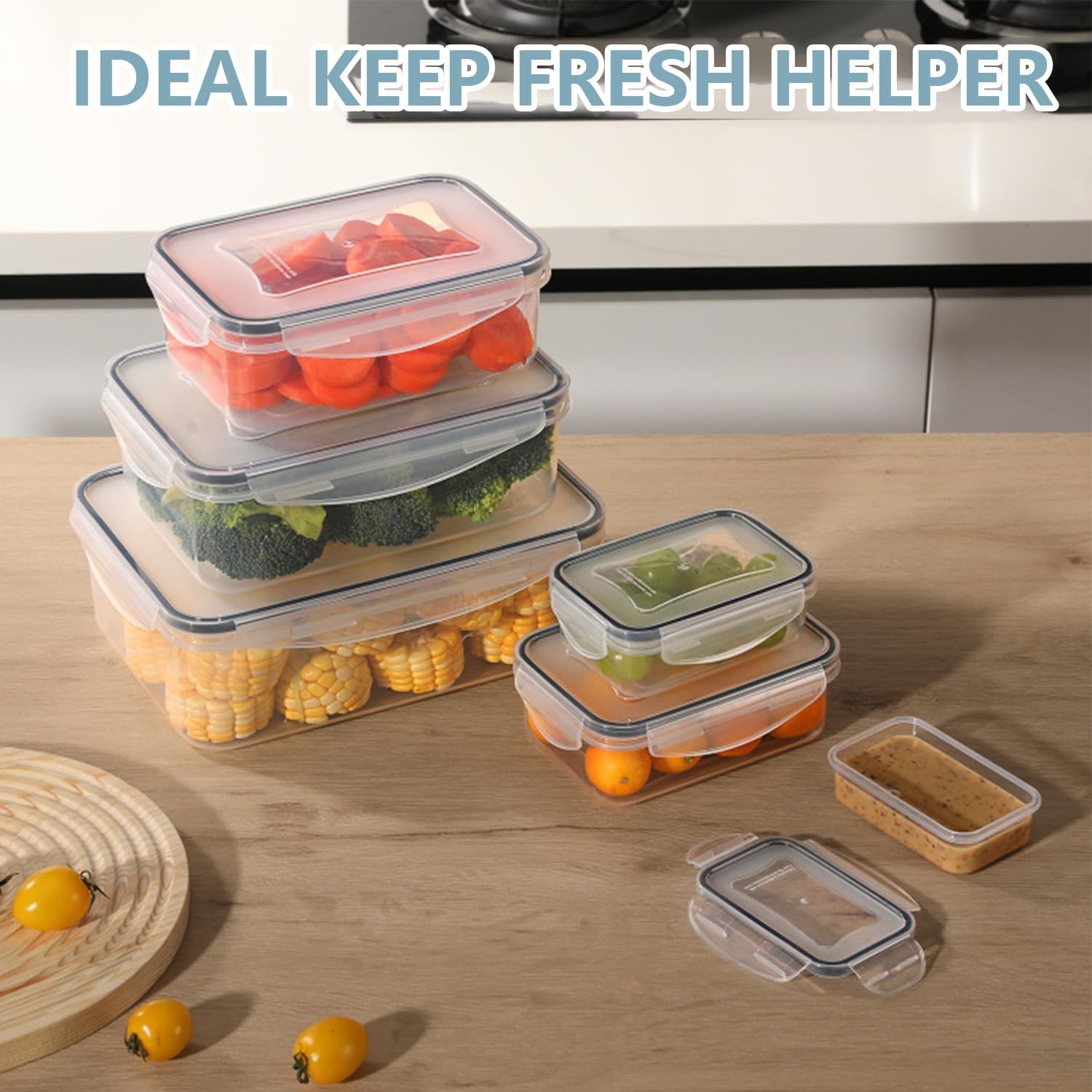 KUMD 50-Piece (25-Pack) Food Storage Containers Set with Lids - Model: B0DPYRYK8Q