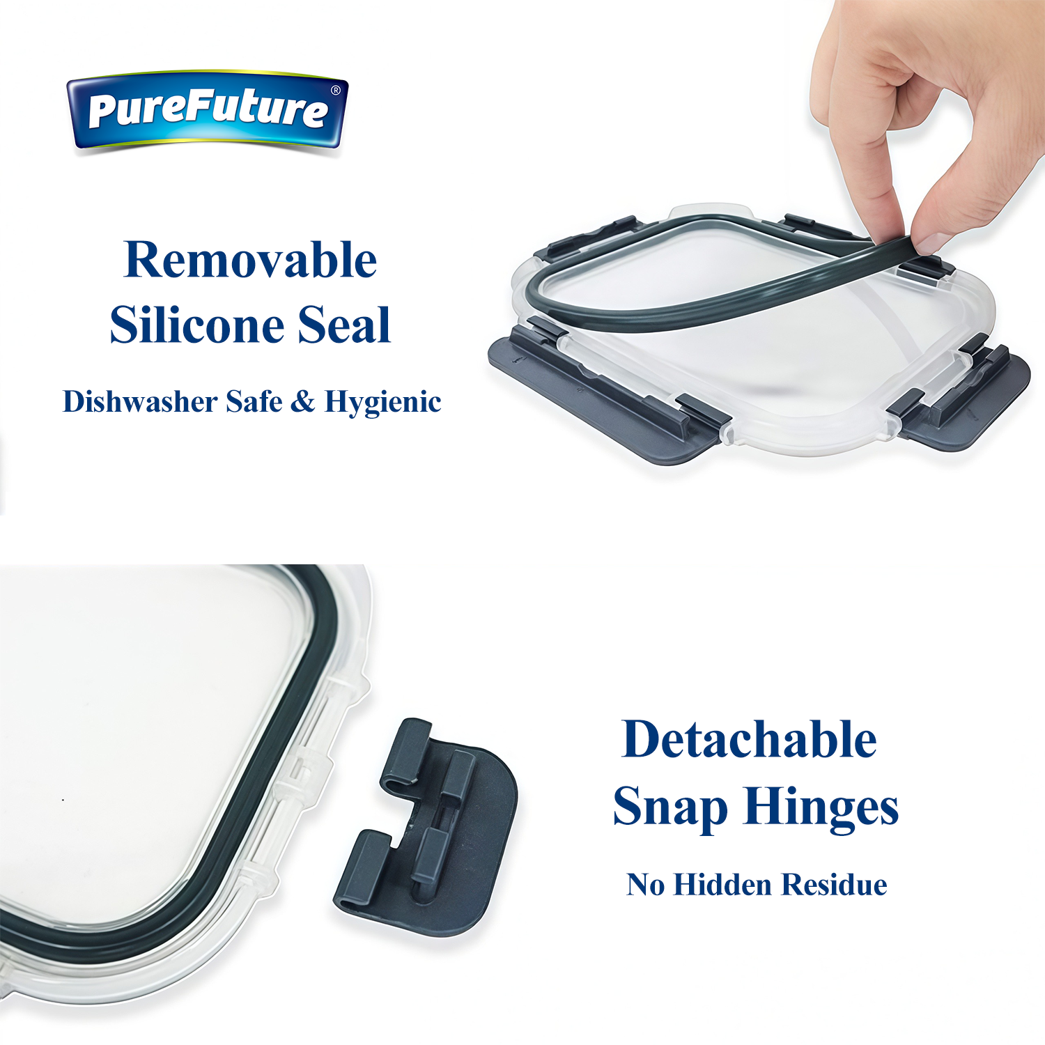 Pure Future 20-Piece Borosilicate Glass Food Storage Set (Model: B0FH63NJHN)