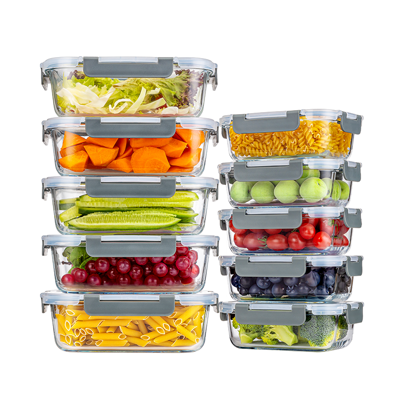 KUMD 20-Piece Borosilicate Glass Food Storage Set (Model: B0FN7RFV2D)