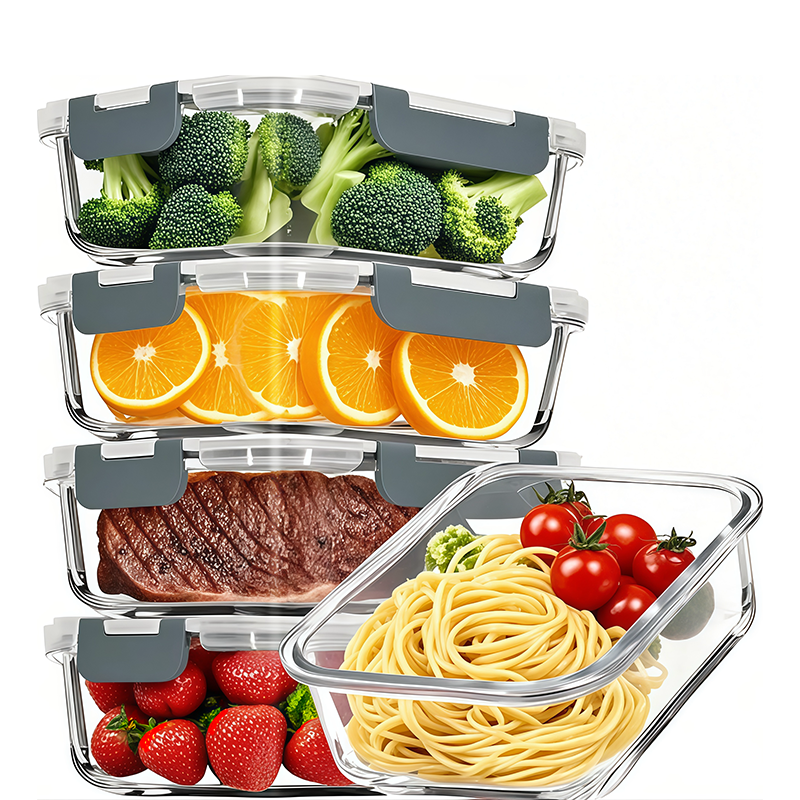 Pure Future 10-Piece Borosilicate Glass Food Storage Set (Model: B0DZX9JNPW)