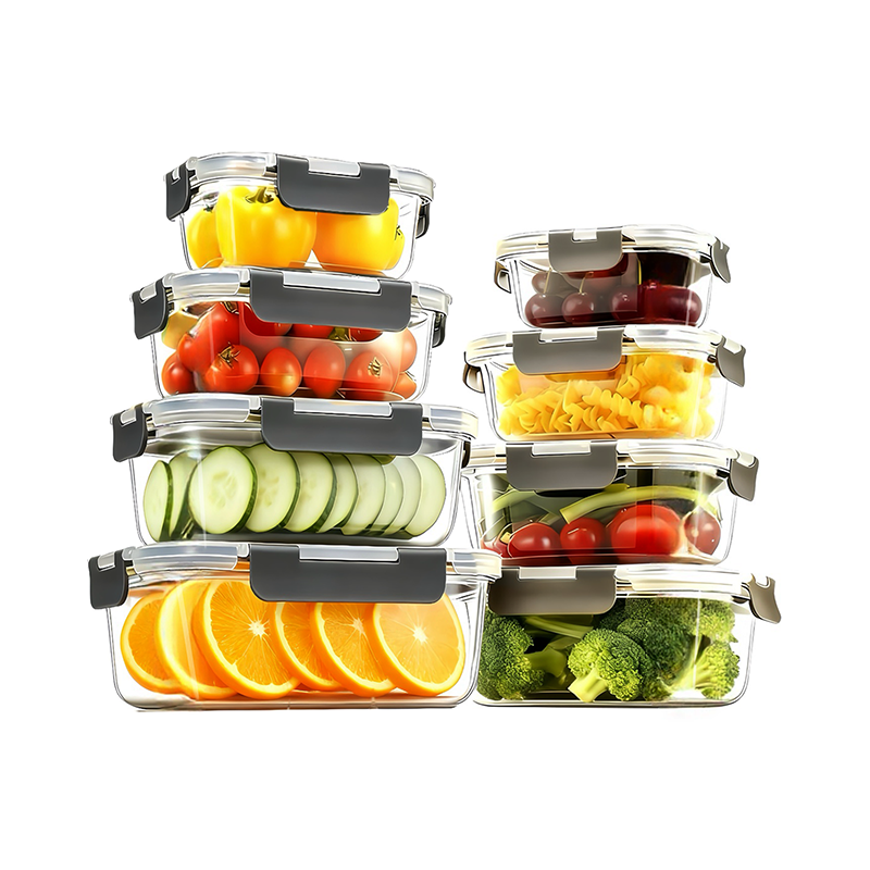 KUMD 16-Piece Set (8-Pack) Borosilicate Glass Storage Containers (Model:B0FN7RMLHM)