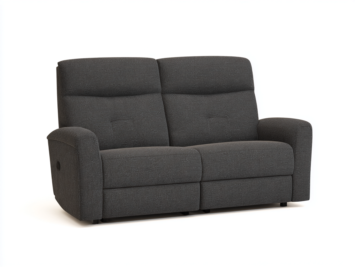 Divano reclinabile in tessuto 180x95x100 cm - grigio scuro - comfort per soggiorno-Livingure