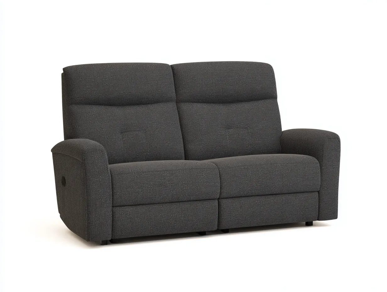 Divano reclinabile in tessuto 180x95x100 cm - grigio scuro - comfort per soggiorno-Livingure