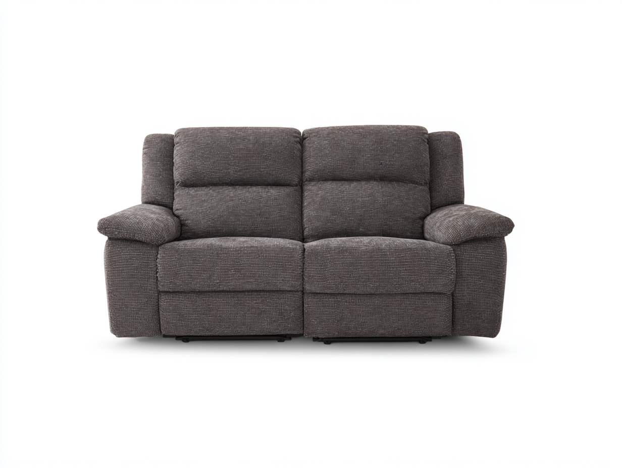 Divano reclinabile in tessuto imbottito 150x95x100 cm - grigio - comfort moderno per soggiorno-Livingure