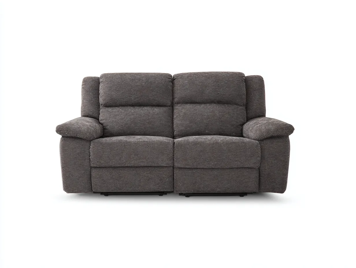 Divano reclinabile in tessuto imbottito 150x95x100 cm - grigio - comfort moderno per soggiorno-Livingure