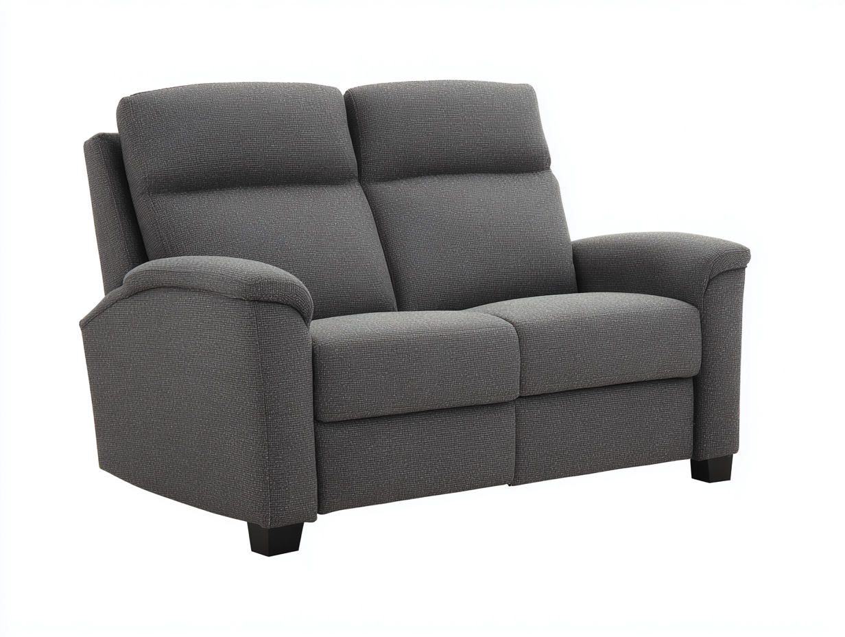 Divano reclinabile in tessuto 165x95x100 cm - grigio scuro - comfort compatto per soggiorno-Livingure
