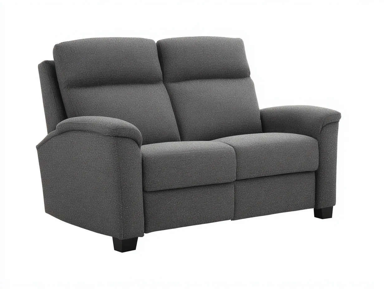 Divano reclinabile in tessuto 165x95x100 cm - grigio scuro - comfort compatto per soggiorno-Livingure