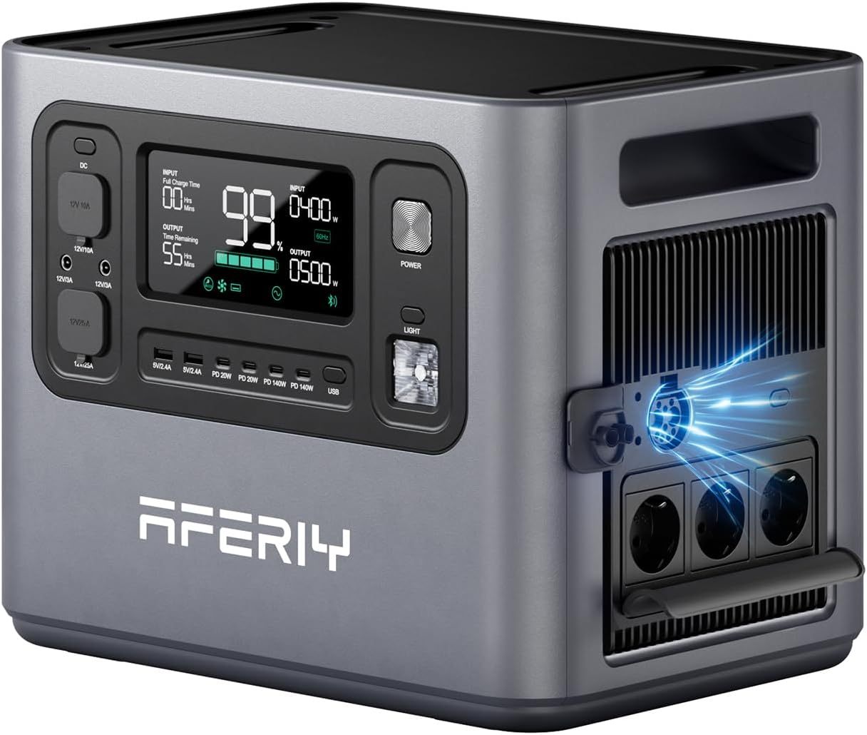 AFERIY P280 Station Électrique Portable 2800W, 2048Wh Extensible 10,24kWh, Recharge 1,5h, 220–240V, Générateur Solaire-Dwellingixe