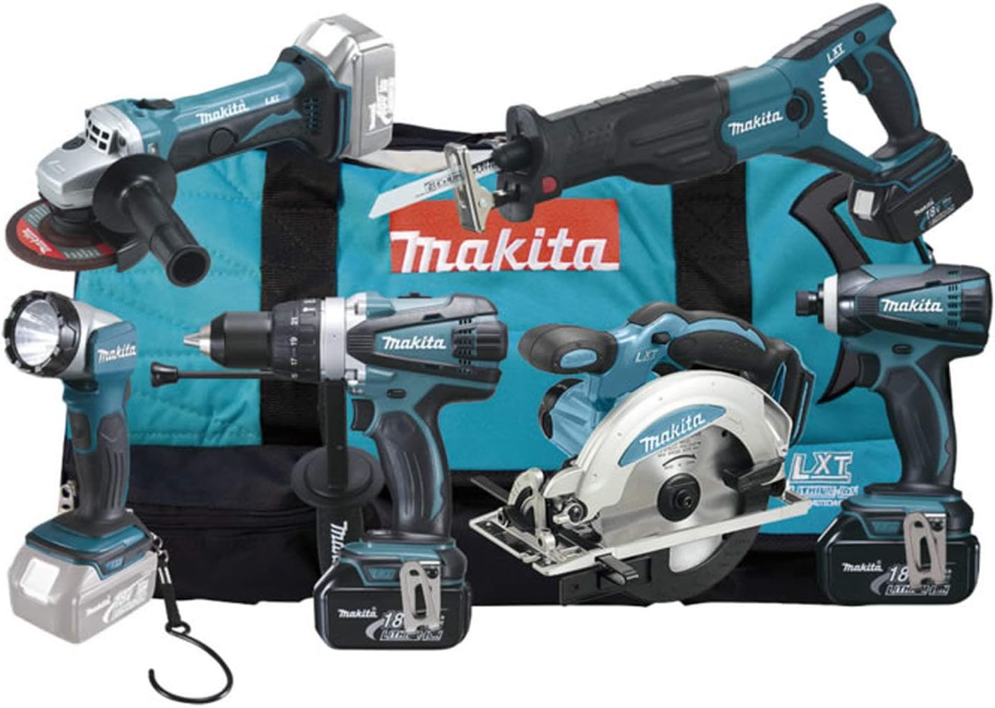 Makita DLX6011 Pack 6 outils sans-fil 18V Li-ion avec 3 batteries 3,0Ah et sac de transport-Dwellingixe