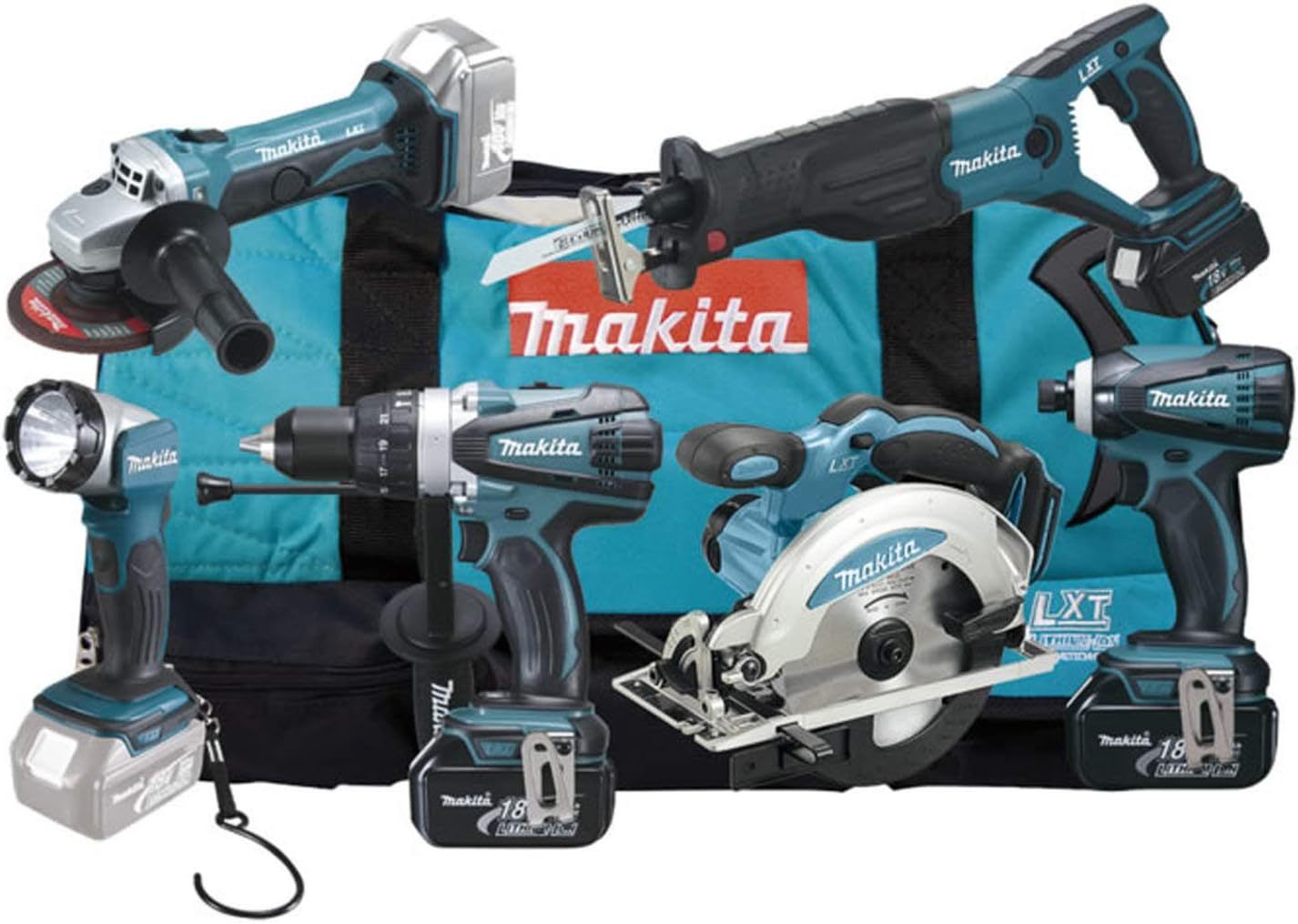 Makita DLX6011 Pack 6 outils sans-fil 18V Li-ion avec 3 batteries 3,0Ah et sac de transport-Dwellingixe