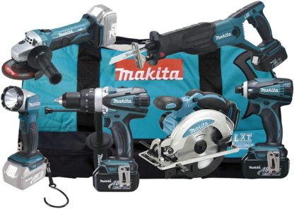 Makita DLX6011 Pack 6 outils sans-fil 18V Li-ion avec 3 batteries 3,0Ah et sac de transport-Dwellingixe