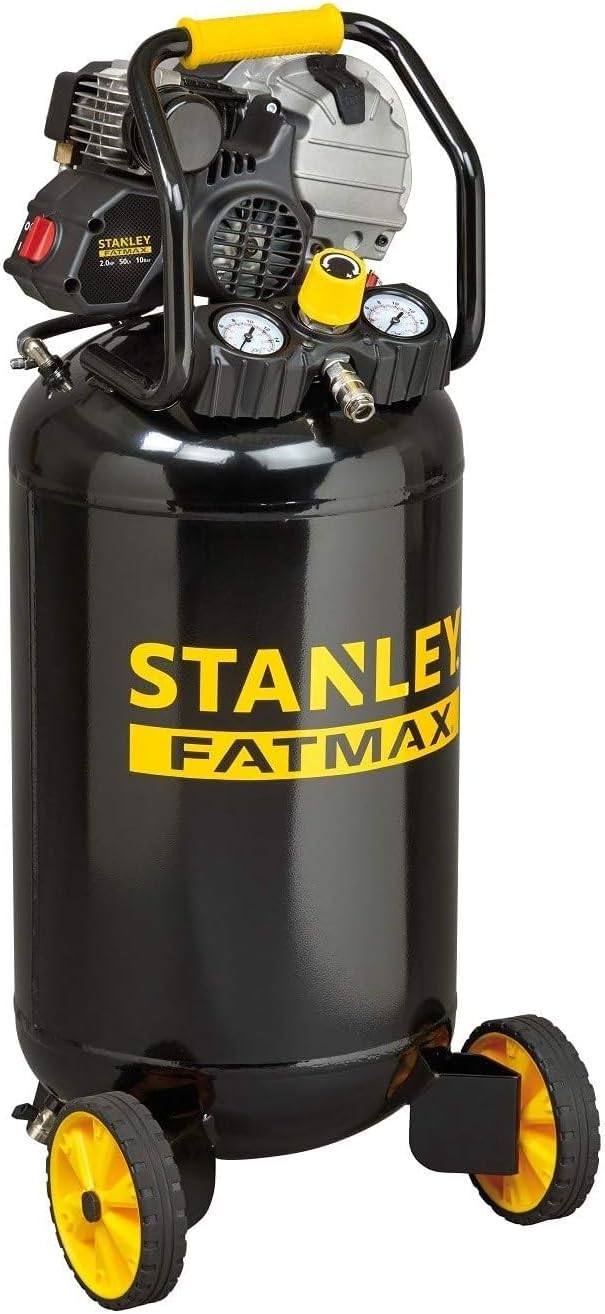 Stanley HY227/10/50V Compresseur électrique 2 CV, Cuve 50L, Pression 10 bar, 24 kg, Poignée ergonomique-Dwellingixe