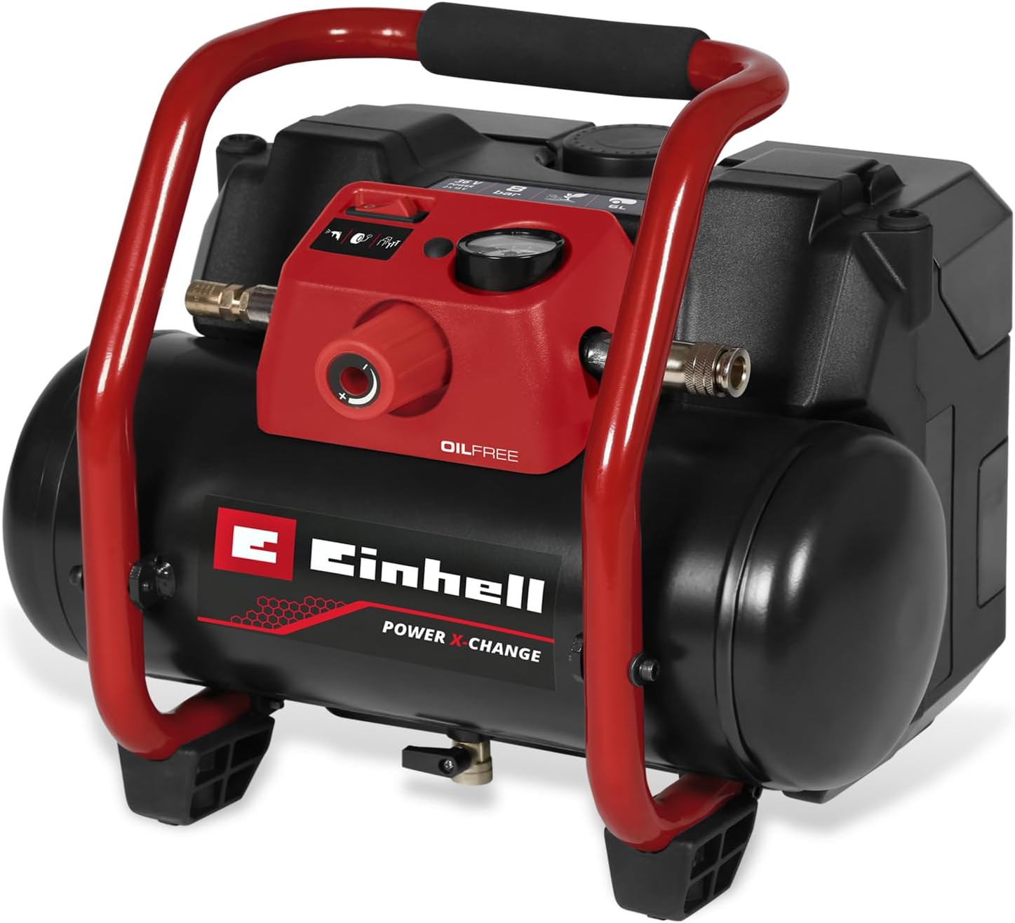 Einhell TE-AC 36/150 Li OF-Solo Compresseur sans fil Power X-Change 36V, 8 bar, Cuve 6L, 150 L/min, Sans batterie ni chargeur-Dwellingixe