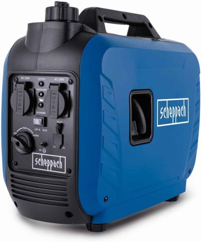 Scheppach SG2500i Groupe Électrogène Inverter 2000W, 230V, 2 prises + 2 USB, essence, 91,6 dB-Dwellingixe