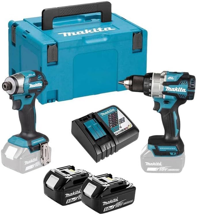 MAKITA DLX2527TJ Combopack 2 outils 18V avec 2 batteries 5,0Ah – DDF489 et DTD173-Dwellingixe