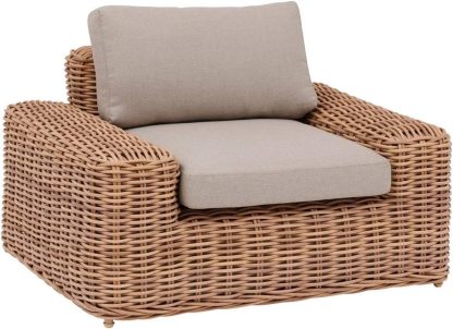 Fauteuil de salon de jardin Savinia Tahini aluminium 94x68,5x118 cm empilable 31 kg-Dwellingixe