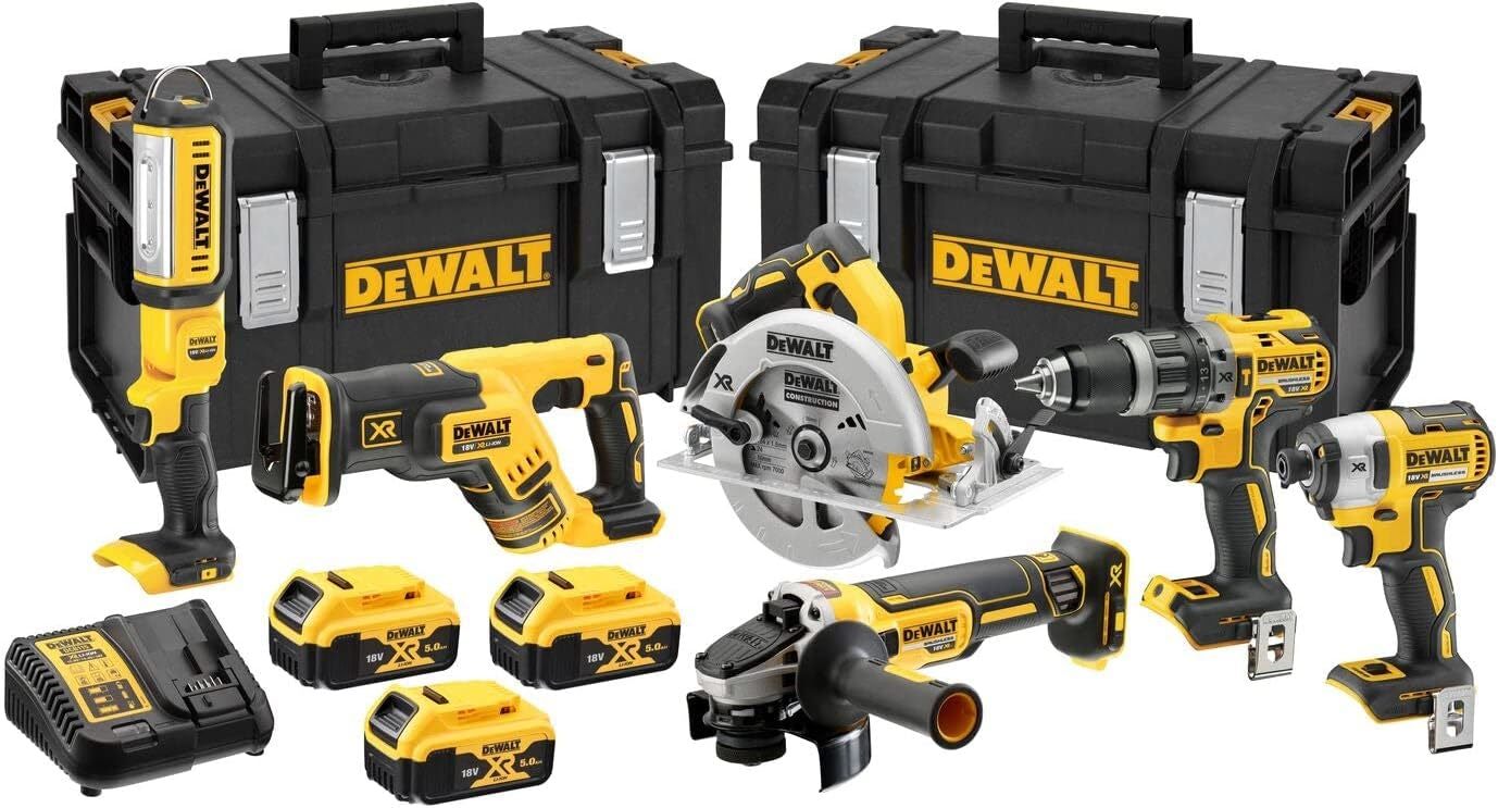 Pack 6 outils XR 18V DEWALT DCK623P3 – 3 batteries 5Ah Li-Ion – 18V – 5 kg-Dwellingixe