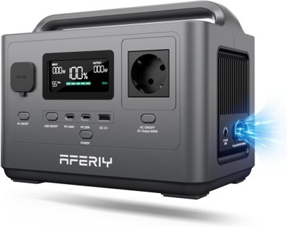 AFERIY Générateur Électrique Portable 400W, Station d'Énergie Mobile 256Wh, Batterie Nomade LFP, Sorties Multiples, Prise EU 220-240V, UPS, Générateur Solaire pour Vie Sans Interruption-Dwellingixe