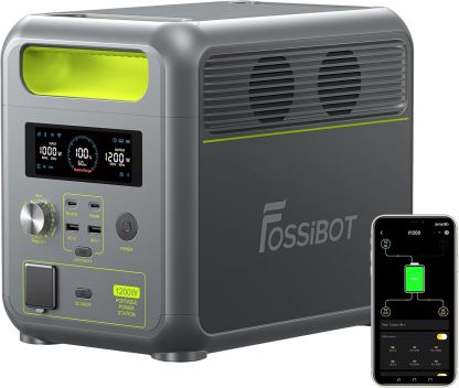 FOSSiBOT F1200 Générateur Électrique Portable 1200W, 1024Wh LiFePO4, 230V, 7 sorties, UPS, 4000 cycles, Station Solaire-Dwellingixe