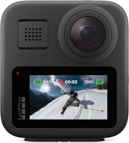 GoPro Max Caméra d'action 360° 5.6K30 16,6MP Étanche Stabilisation Écran Tactile 3" MicroSD USB-Dwellingixe