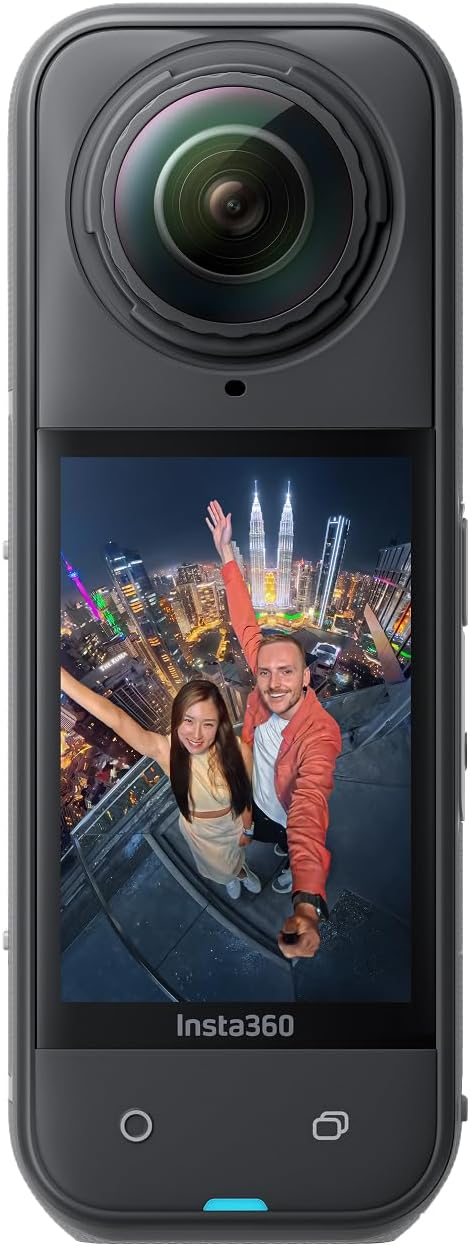 Insta360 X5 Caméra 360 8K étanche autonomie 3h écran 2.5 pouces HDMI USB mémoire interne-Dwellingixe