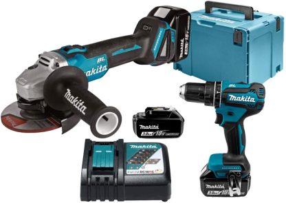 MAKITA DLX2334J Combopack 2 outils 18V LXT avec 3 batteries 3,0Ah en coffret Mackpac (DHP485Z + DGA504Z)-Dwellingixe