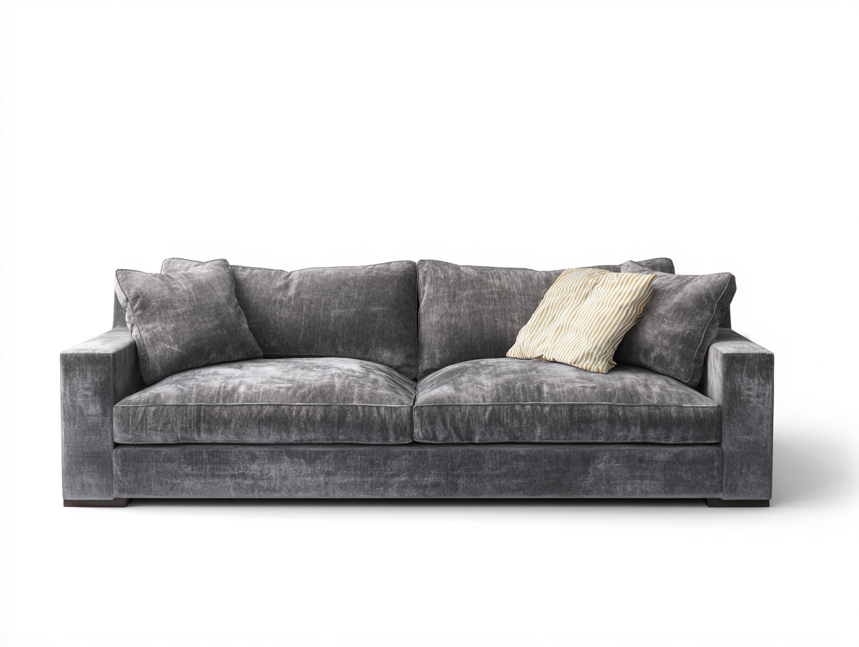 Canapé 2 places en tissu 200x95x85 cm - gris foncé - design contemporain pour salon-Abodeoliq