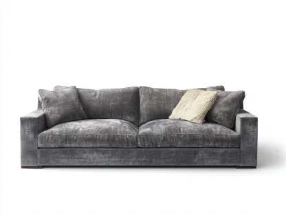 Canapé 2 places en tissu 200x95x85 cm - gris foncé - design contemporain pour salon-Abodeoliq